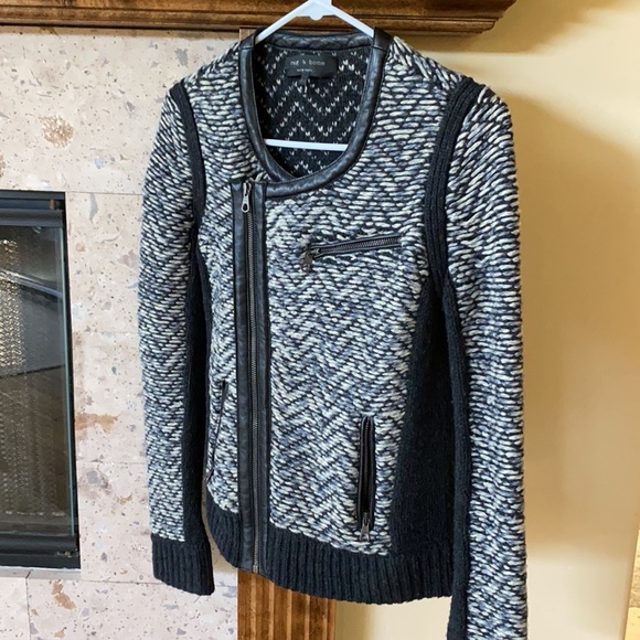 Rag & Bone wool and leather jacket - Picture 8 of 11